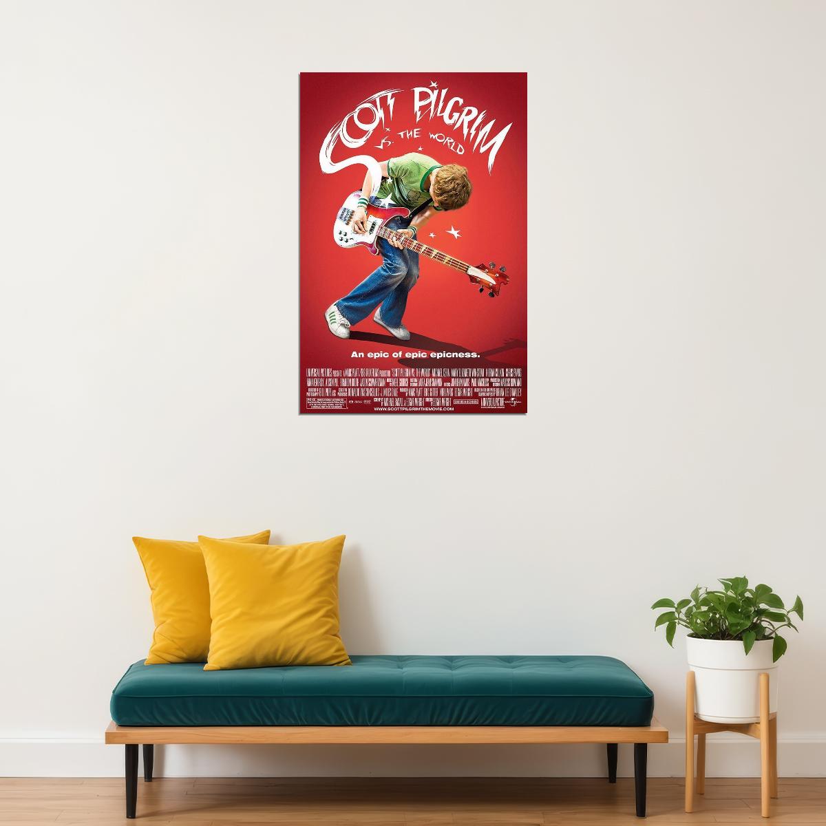 Scott Pilgrim Vs The World Action Comedy Movie Poster Wall Art Print Home Wall Decor