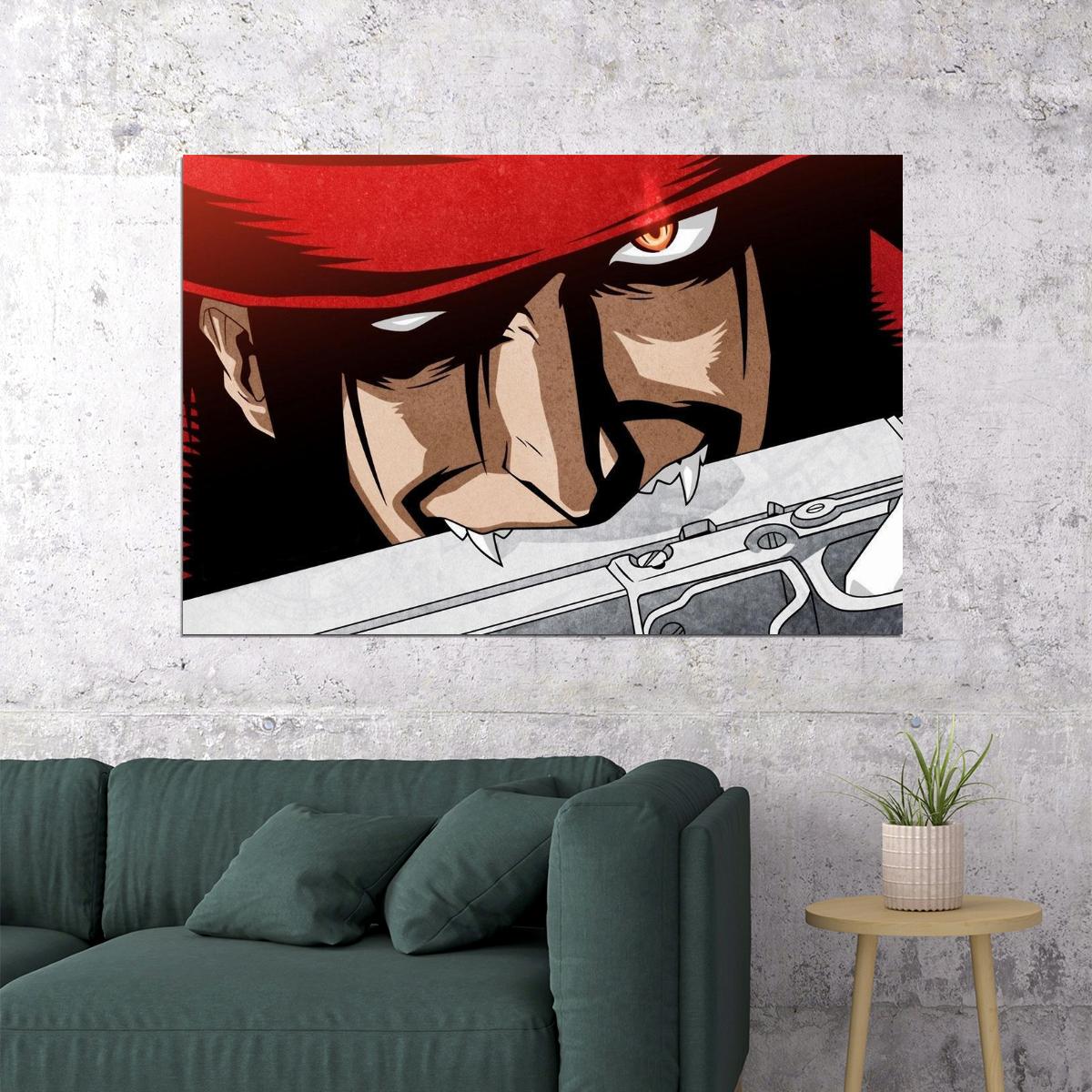 Hellsing Action Horror Cartoon Anime Tv Series Poster Wall Art Print Home Wall Decor - xonomax