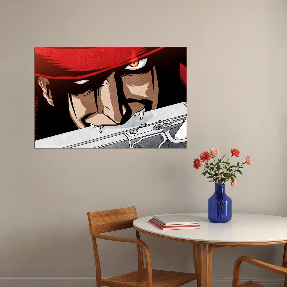 Hellsing Action Horror Cartoon Anime Tv Series Poster Wall Art Print Home Wall Decor - xonomax