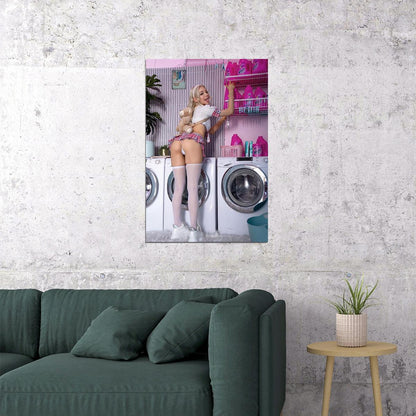 Kawaii Girl Skirt Beautiful Hot Woman Model Poster Wall Art Print Home Wall Decor - xonomax