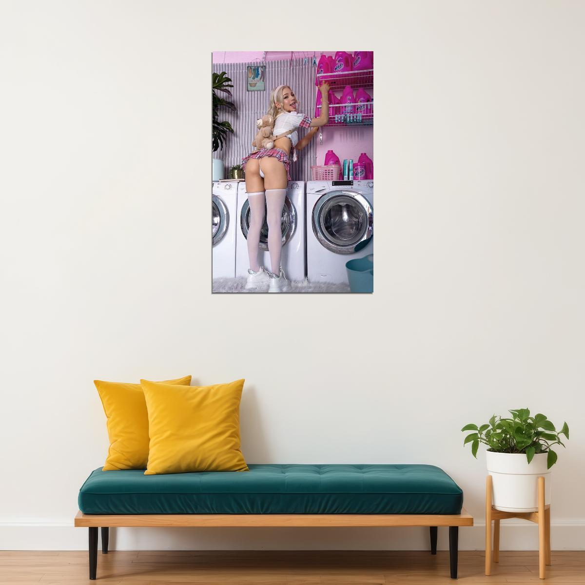 Kawaii Girl Skirt Beautiful Hot Woman Model Poster Wall Art Print Home Wall Decor - xonomax