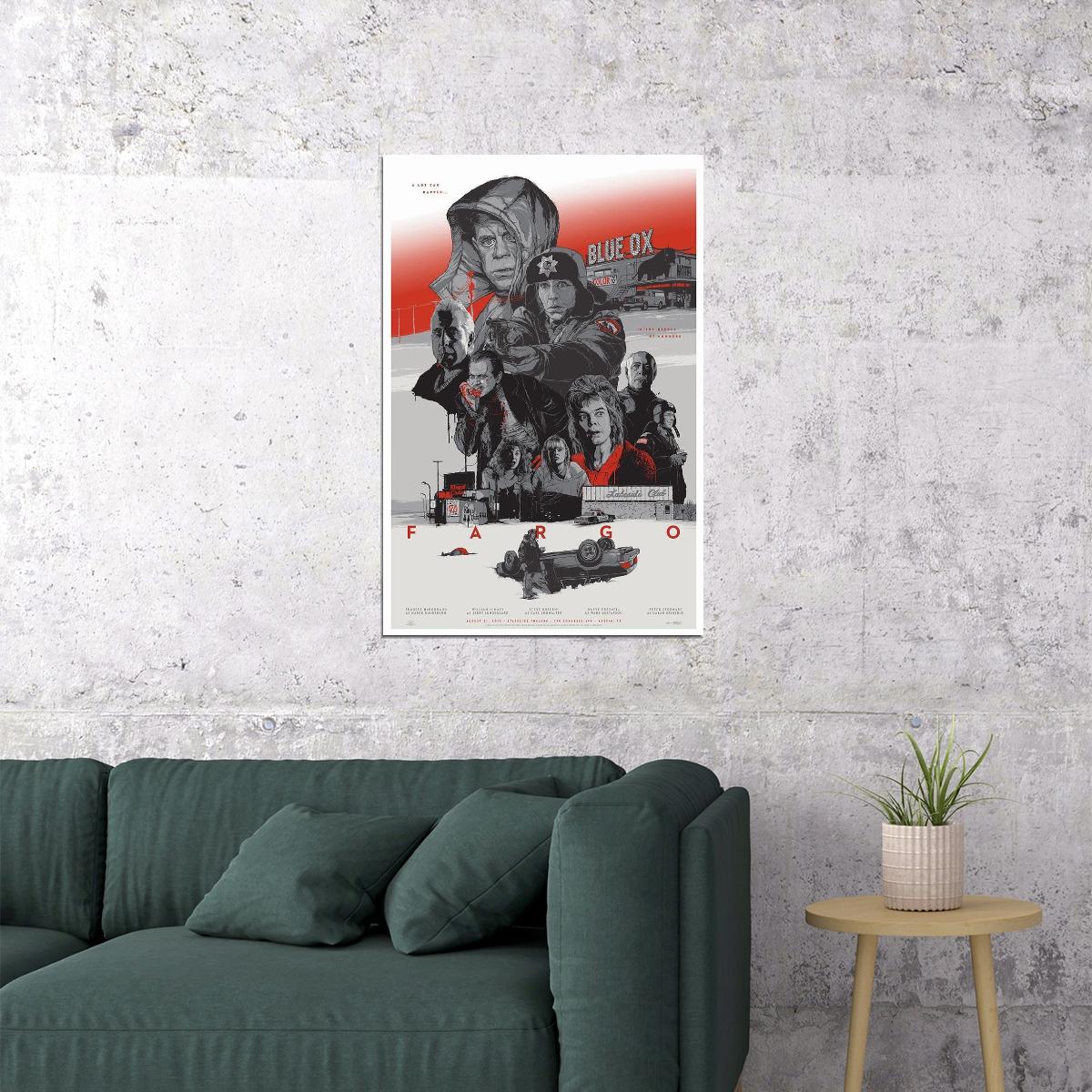 Fargo Crime Thriller Classic 90's Movie Cinema Film Poster Wall Art Print Home Wall Decor - xonomax