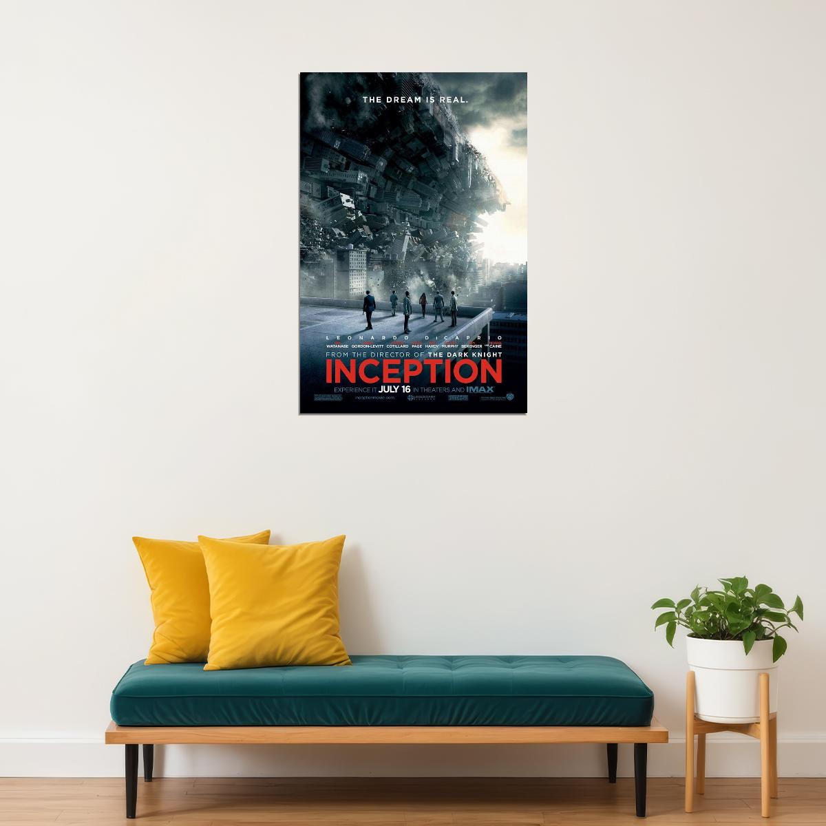 Inception Science Fiction Thriller Movie Cinema Film Poster Wall Art Print Home Wall Decor - xonomax