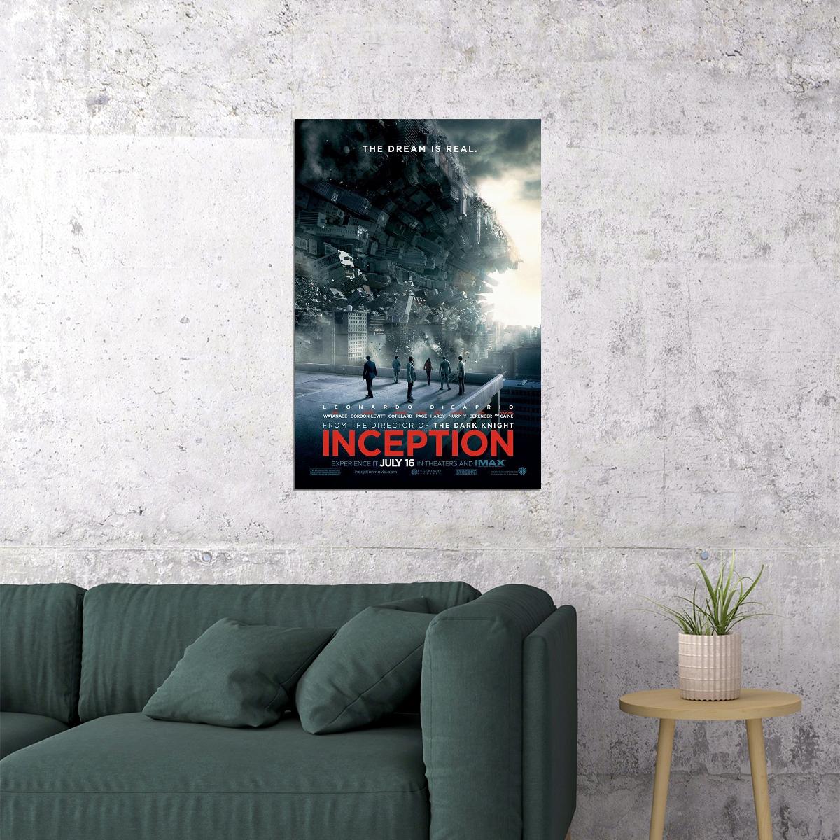 Inception Science Fiction Thriller Movie Cinema Film Poster Wall Art Print Home Wall Decor - xonomax