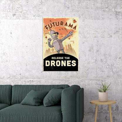 Futurama Cartoon Tv Series Movie Gift Poster Wall Art Print Home Wall Decor - xonomax
