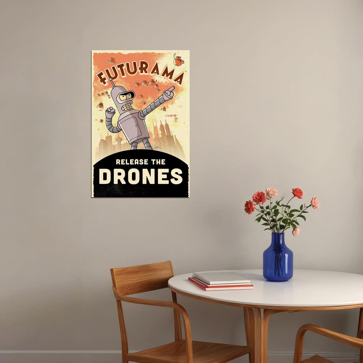 Futurama Cartoon Tv Series Movie Gift Poster Wall Art Print Home Wall Decor - xonomax