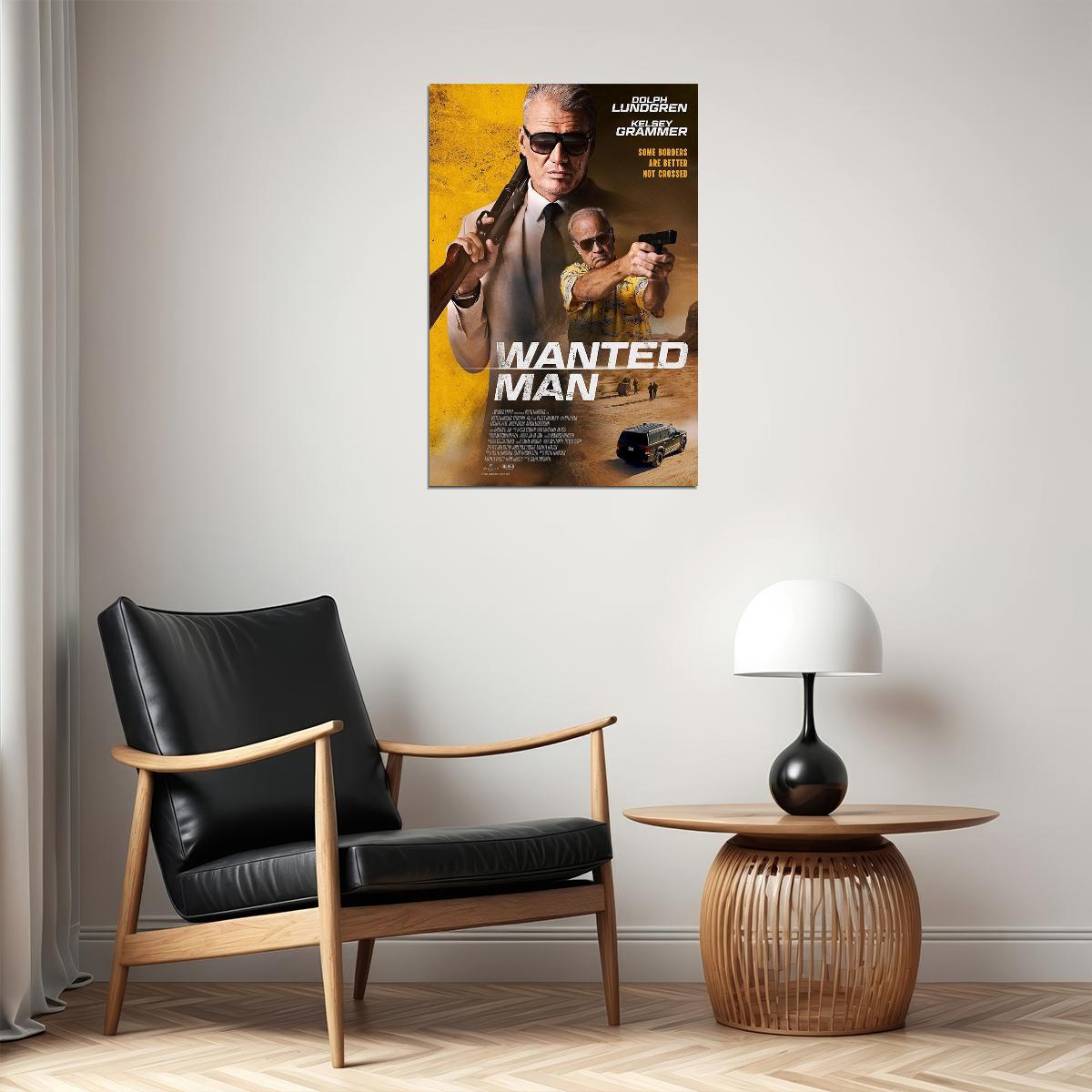 Wanted Man 2024 Action Thriller Movie Cinema Film Poster Wall Art Print Home Wall Decor - xonomax