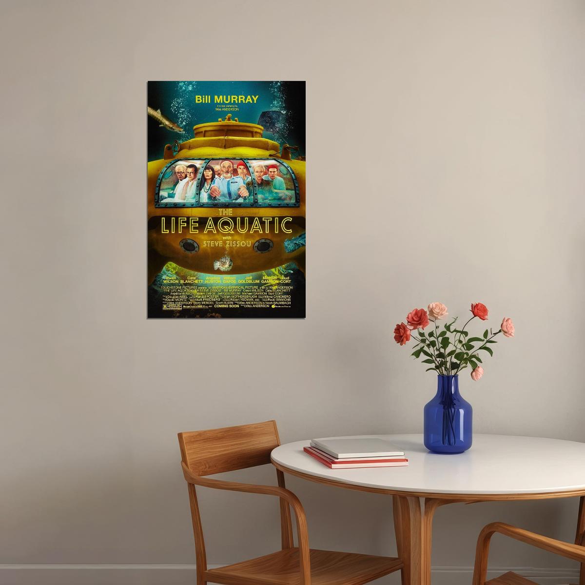 The Life Aquatic With Steve Zissou Action Adventure Movie Poster Wall Art Print Home Wall Decor - xonomax