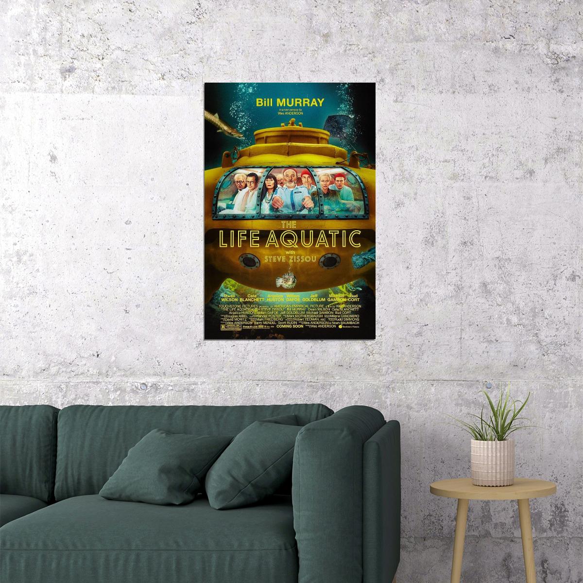 The Life Aquatic With Steve Zissou Action Adventure Movie Poster Wall Art Print Home Wall Decor - xonomax