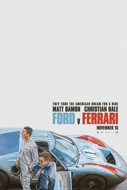 Ford V Ferrari Movie Christian Bale Car Action Poster Wall Art Print Home Wall Decor - xonomax