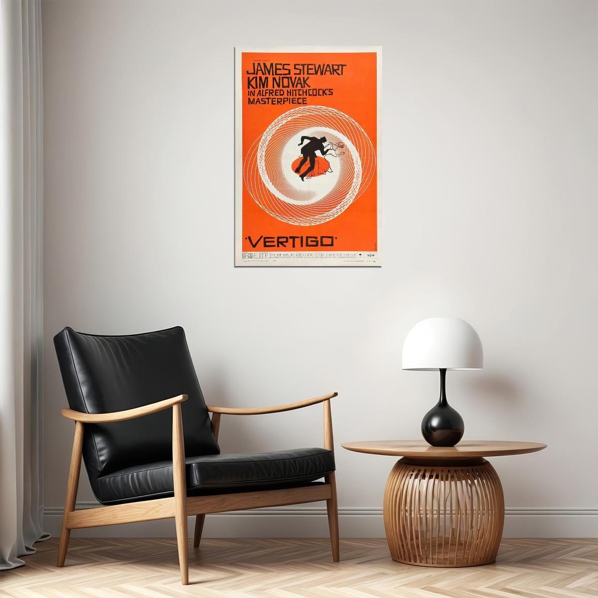 Vertigo Mystery Thriller Classic Movie Film Poster Wall Art Print Home Wall Decor - xonomax