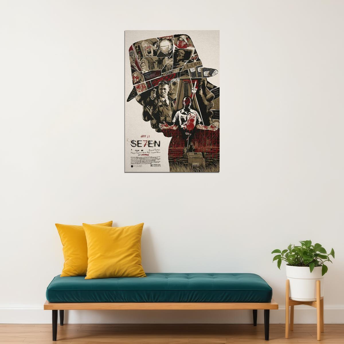 Se7en Crime Dram Movie Classic 90's Film Poster Wall Art Print Home Wall Decor