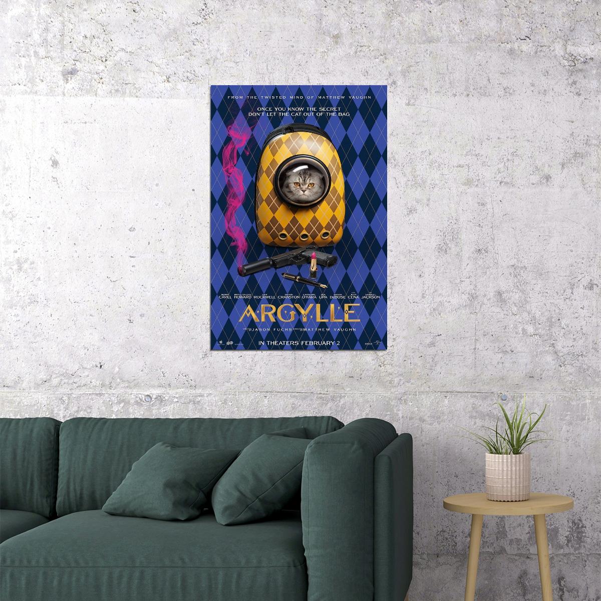 Argylle Action Thriller Movie Cinema Gift Poster Wall Art Print Home Wall Decor - xonomax