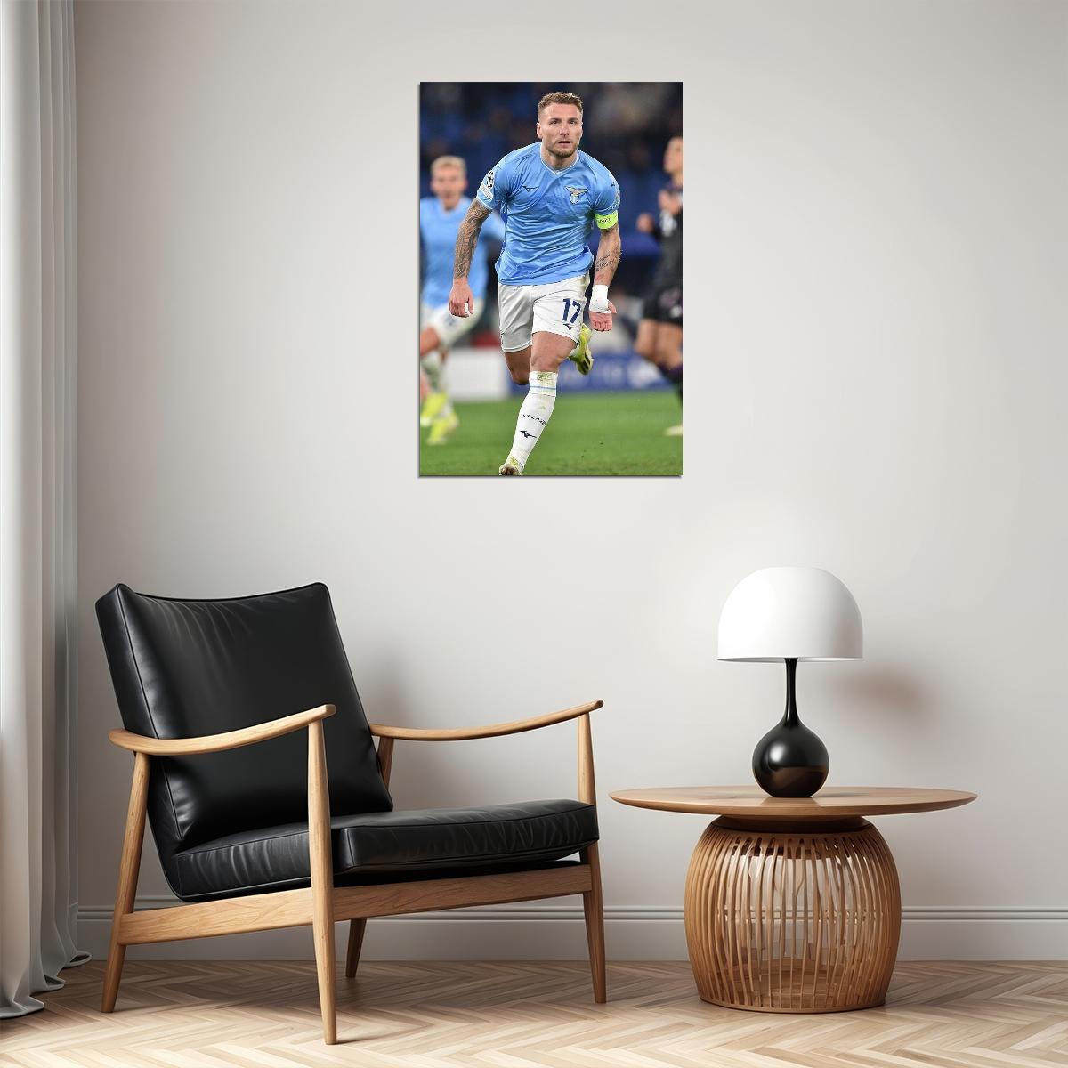 Ciro Immobile Lazio Football Soccer Athlete Sports Poster Wall Art Print Home Wall Decor - xonomax