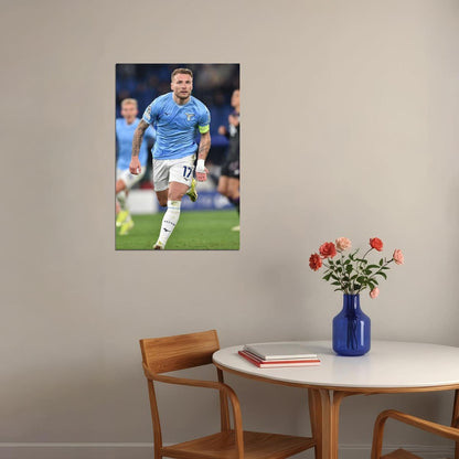 Ciro Immobile Lazio Football Soccer Athlete Sports Poster Wall Art Print Home Wall Decor - xonomax