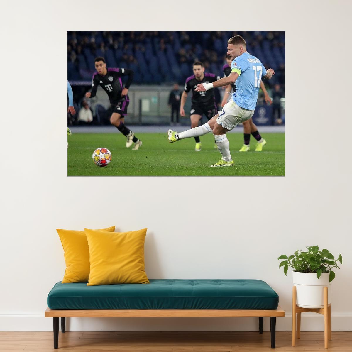 Ciro Immobile Lazio Football Soccer Player Sports Poster Wall Art Print Home Wall Decor - xonomax