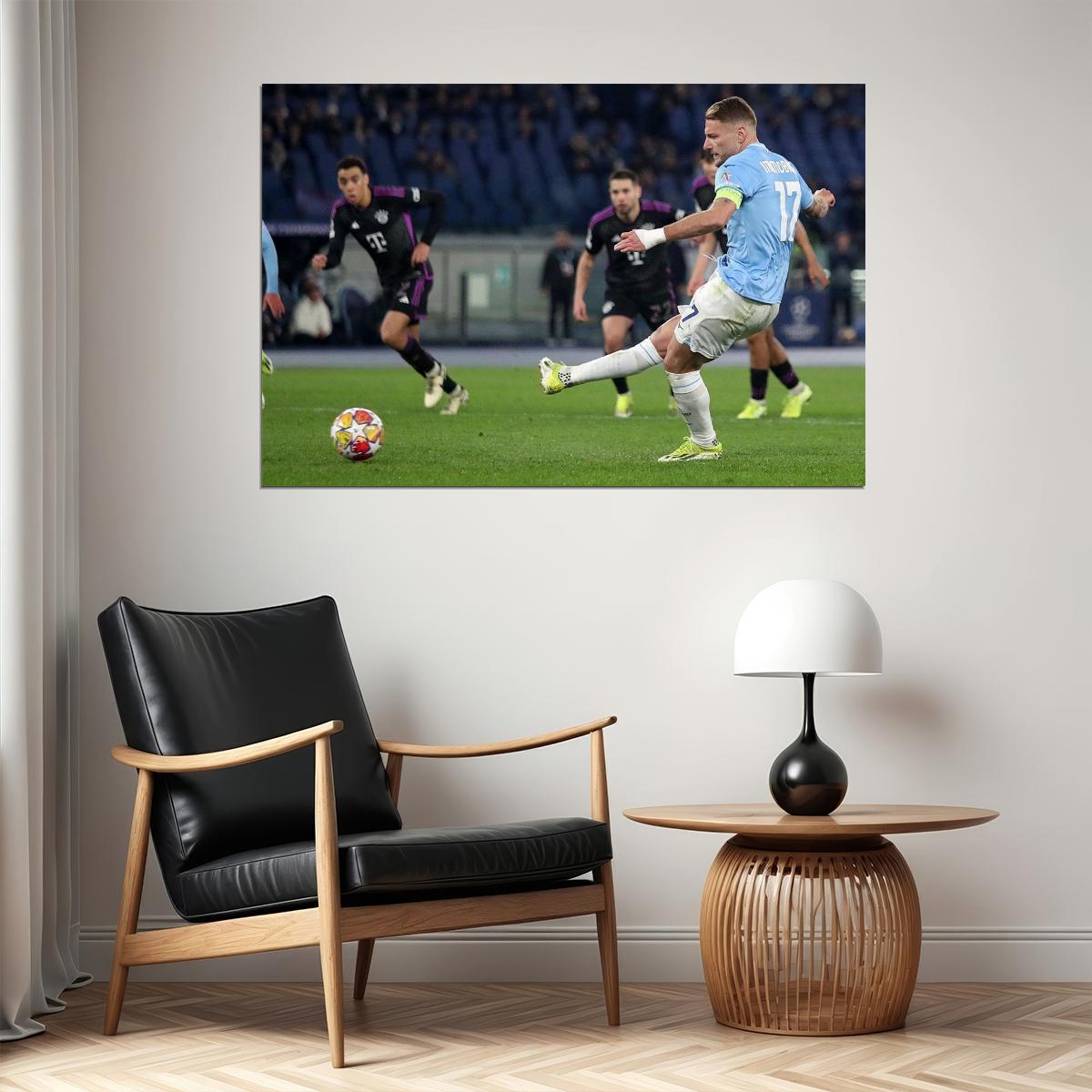 Ciro Immobile Lazio Football Soccer Player Sports Poster Wall Art Print Home Wall Decor - xonomax