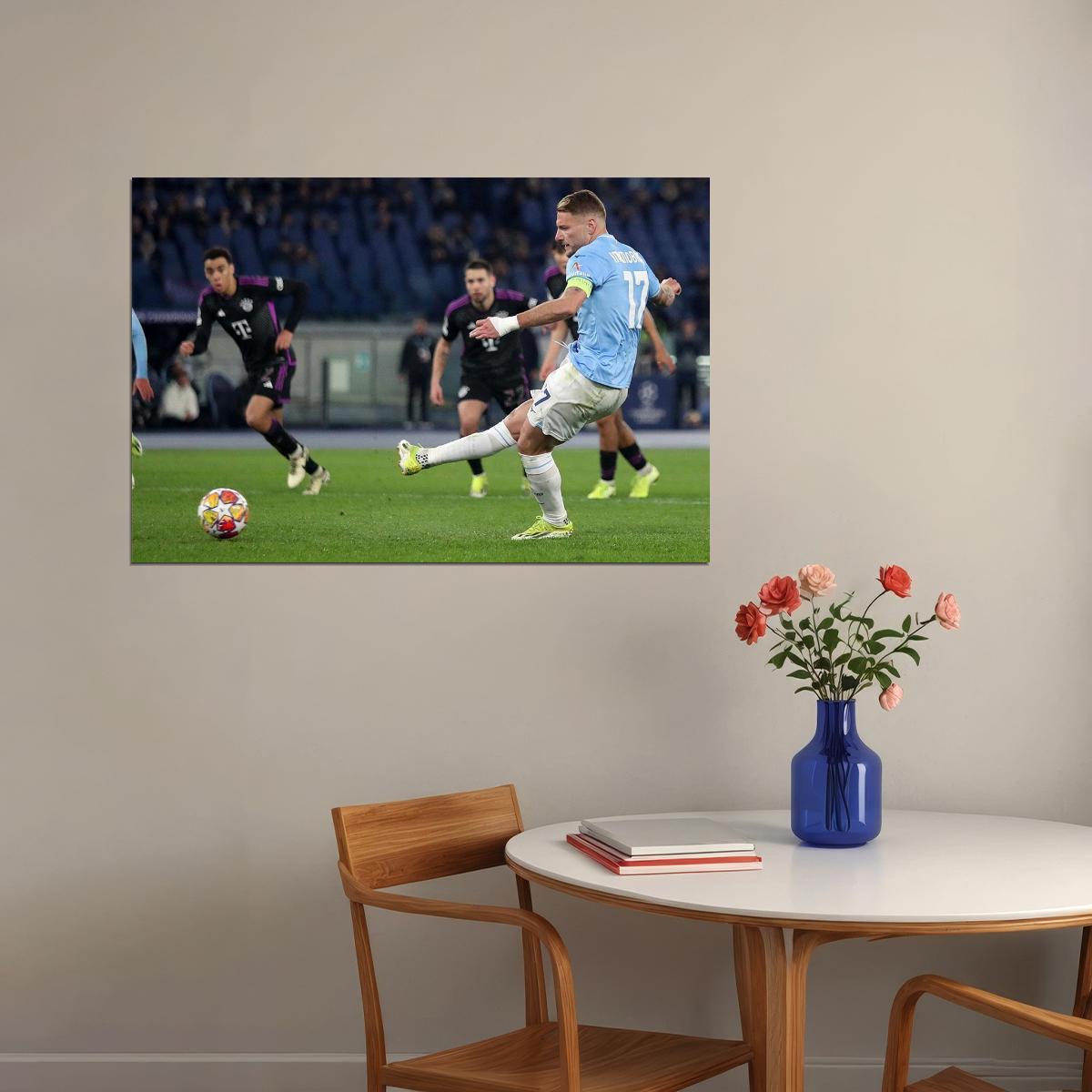 Ciro Immobile Lazio Football Soccer Player Sports Poster Wall Art Print Home Wall Decor - xonomax