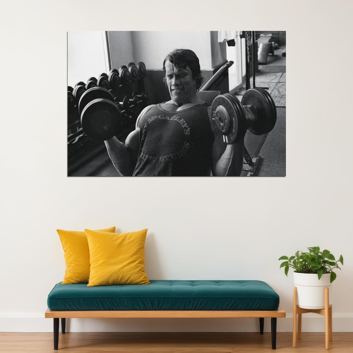 Arnold Schwarzenegger Bodybuilding Motivational Fitness Poster Wall Art Print Home Wall Decor - xonomax
