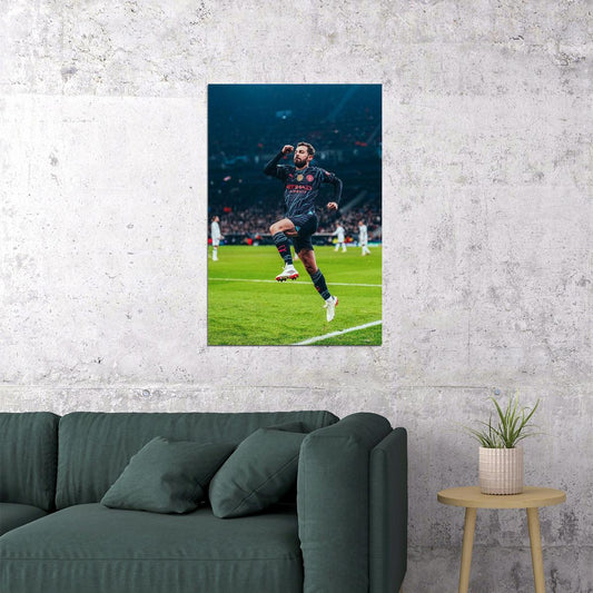 Bernardo Silva Manchester City Football Soccer Athlete Poster Wall Art Print Home Wall Decor - xonomax