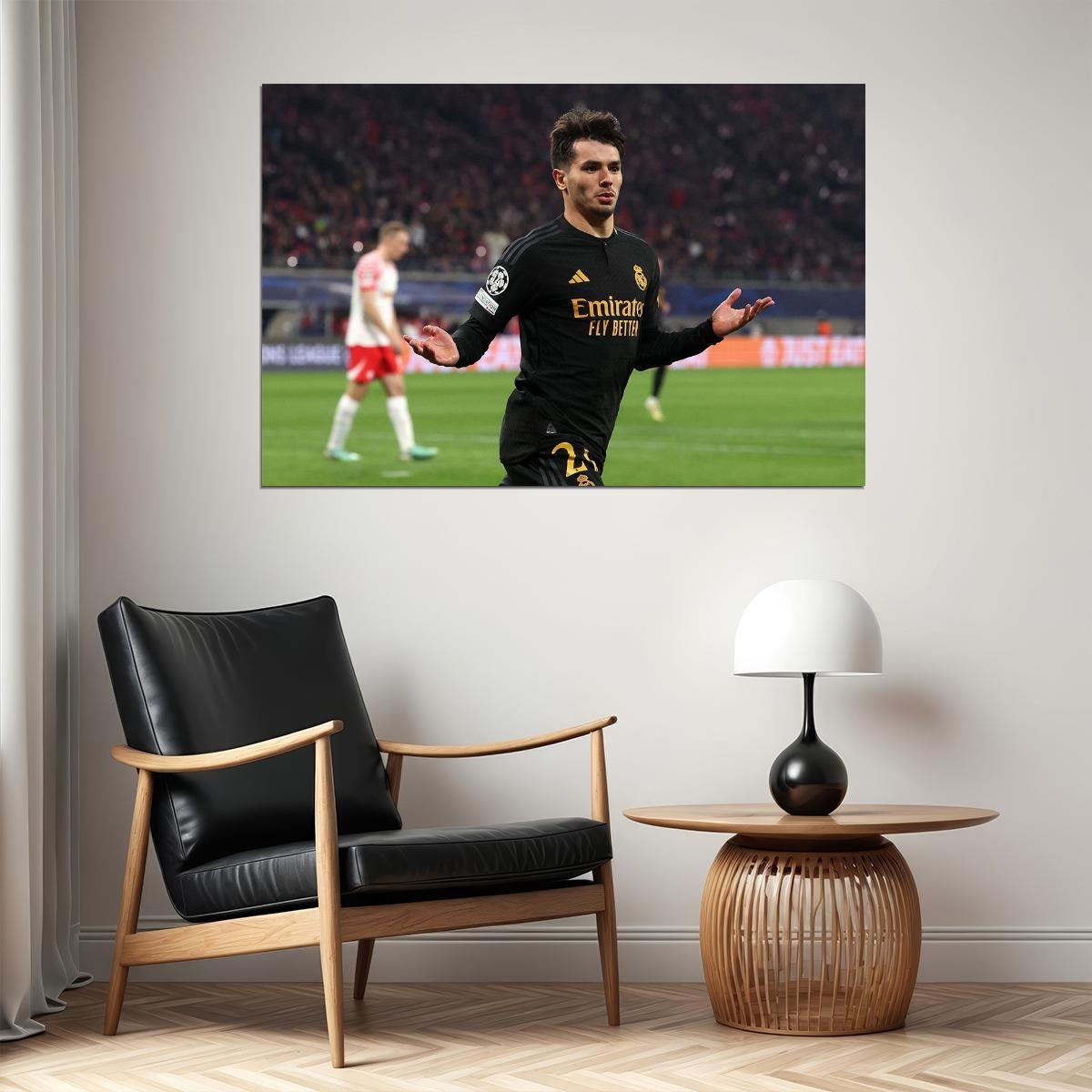 Brahim Diaz Real Madrid Football Soccer Athlete Sport Poster Wall Art Print Home Wall Decor - xonomax