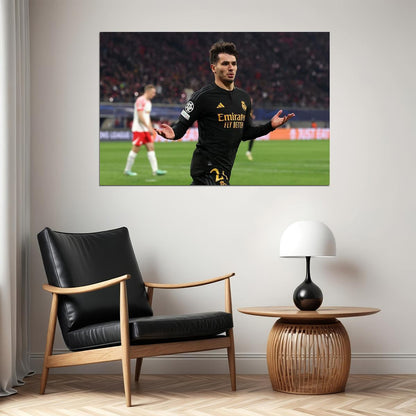 Brahim Diaz Real Madrid Football Soccer Athlete Sport Poster Wall Art Print Home Wall Decor - xonomax