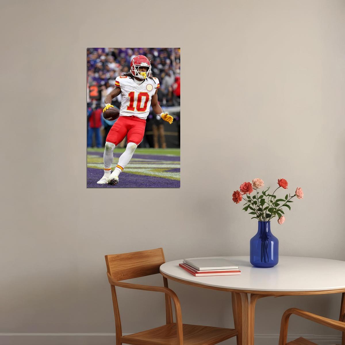 Pacheco Kansas Baltimore Touchdown Running Back Playoff Game Poster Wall Art Print Home Wall Decor - xonomax