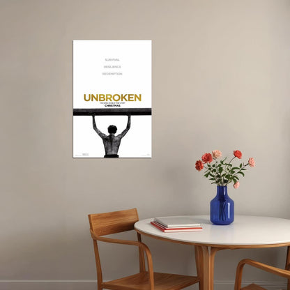 Unbroken Biography Drama Classic Movie Cinema Film Poster Wall Art Print Home Wall Decor