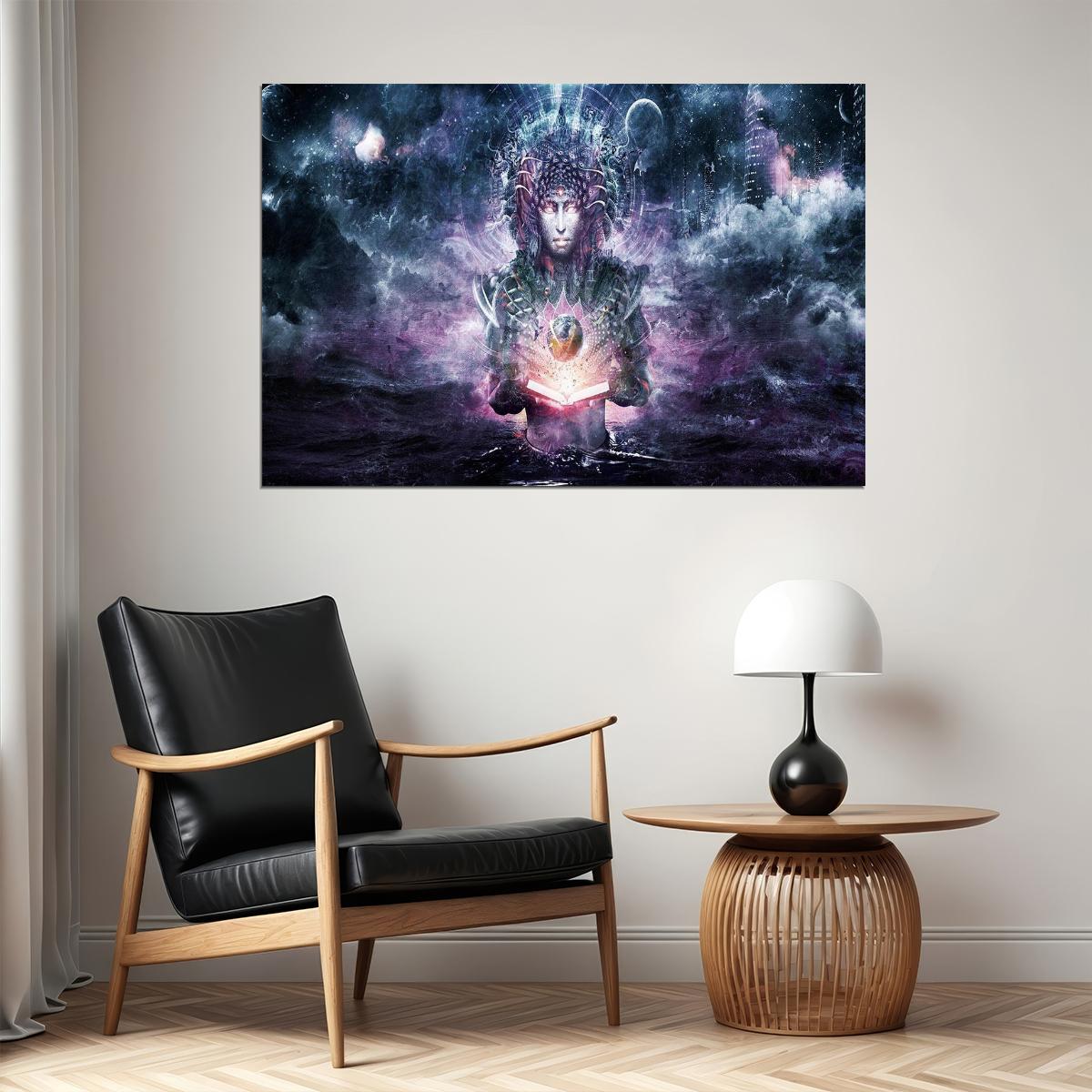 Budda Psychedelic Trippy Abstract Poster Wall Art Print Home Wall Decor - xonomax