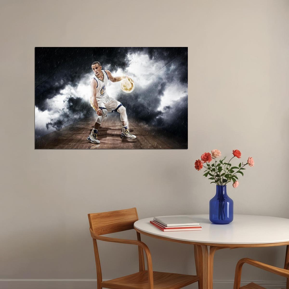 Stephen Curry Basketball American Player Sport Poster Wall Art Print Home Wall Decor - xonomax