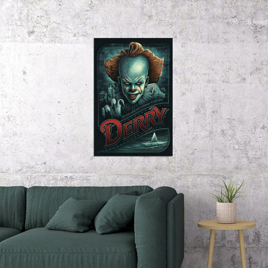 It Vintage American Horror Classic Movie Film Poster Wall Art Print Home Wall Decor - xonomax