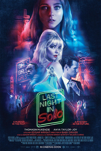 Last Night In Soho Drama Horror Movie Cinema Film Poster Wall Art Print Home Wall Decor - xonomax