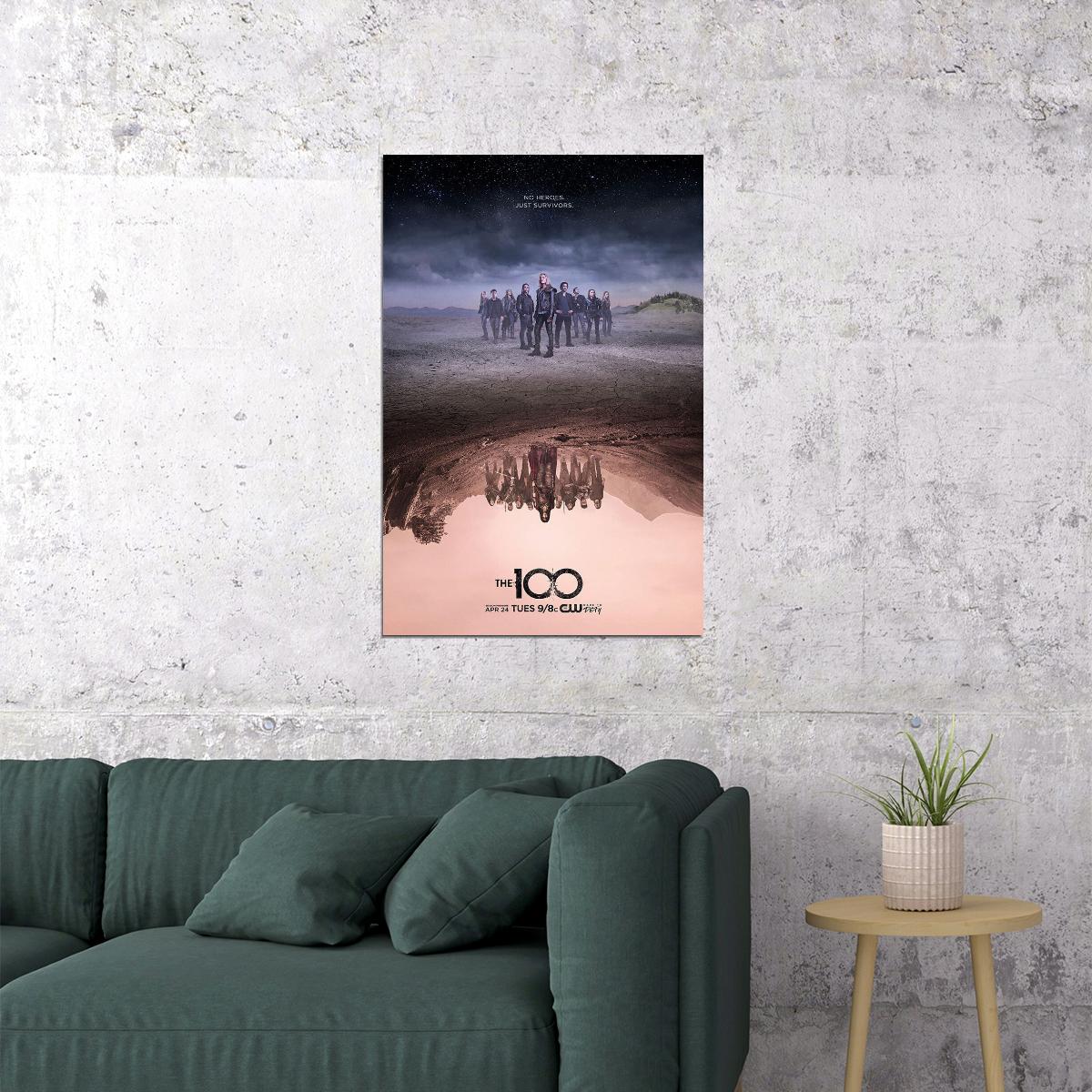 The 100 Season 5 Science Fiction Tv Series Movie Poster Wall Art Print Home Wall Decor - xonomax