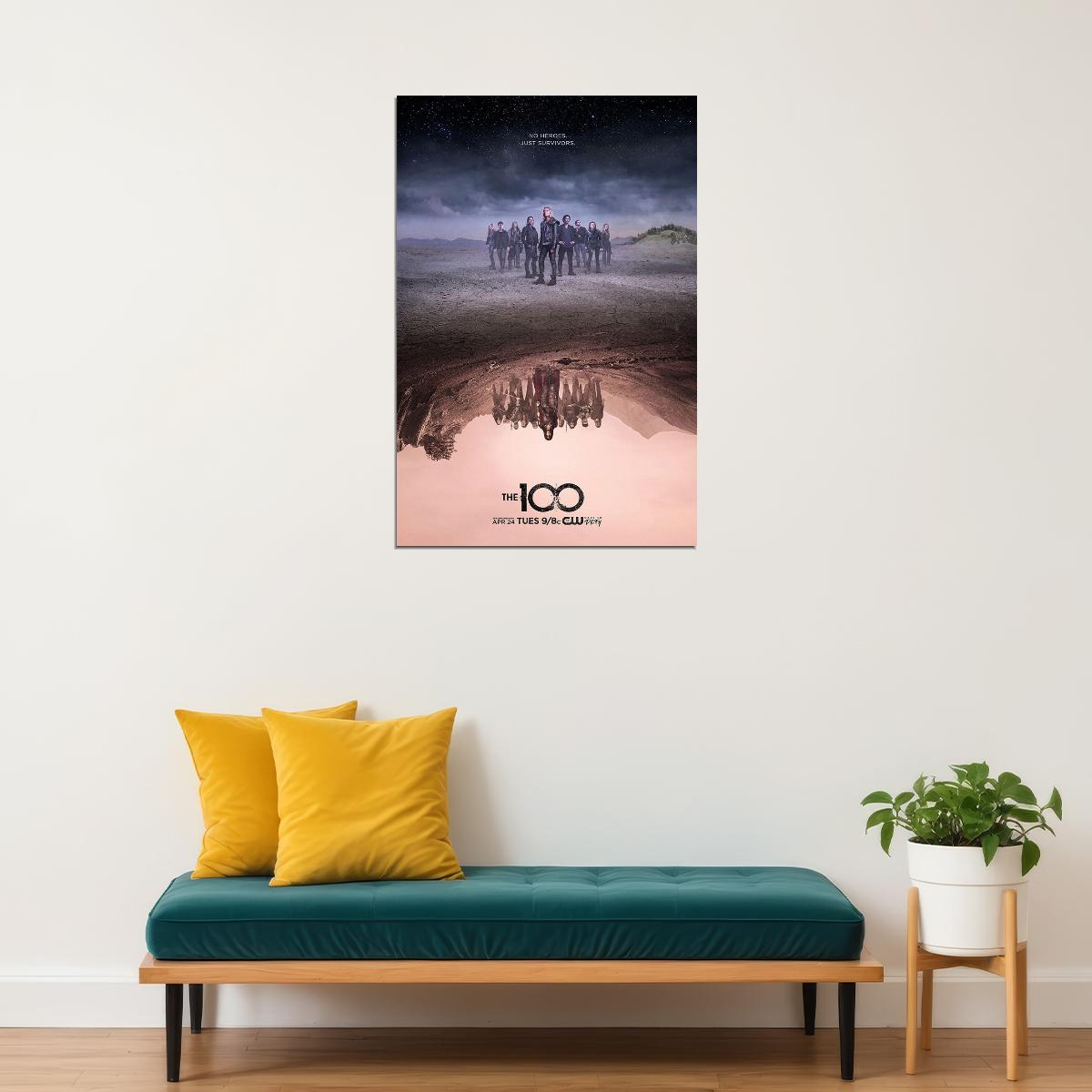 The 100 Season 5 Science Fiction Tv Series Movie Poster Wall Art Print Home Wall Decor - xonomax