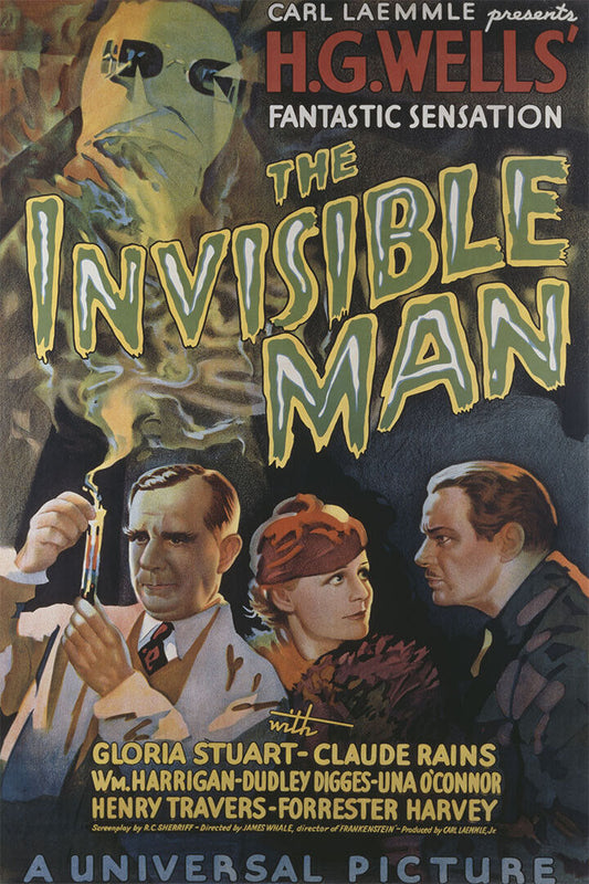 The Invisible Man Horror Thriller Movie Classic Film Poster Wall Art Print Home Wall Decor - xonomax