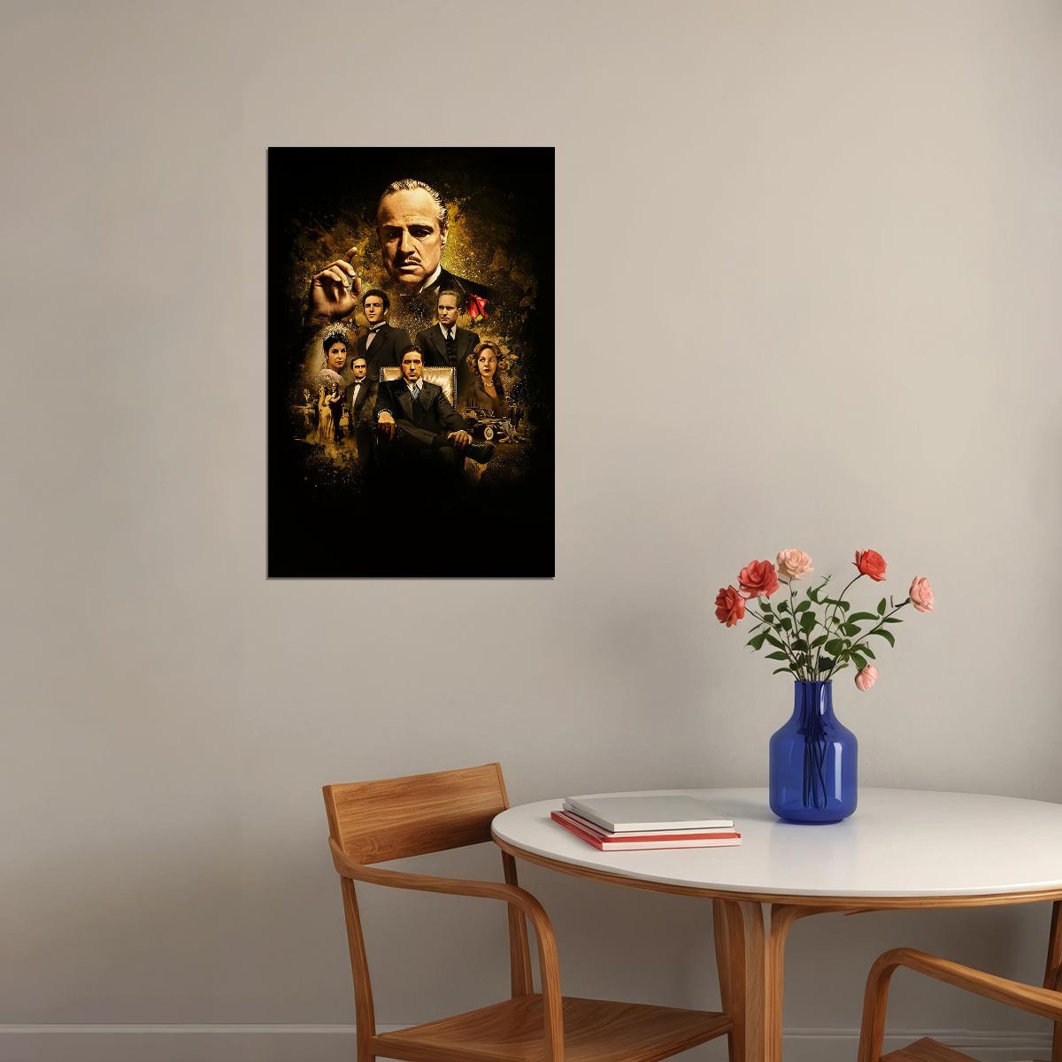 The Godfather Crime Drama Classic Movie Poster Wall Art Print Home Wall Decor - xonomax