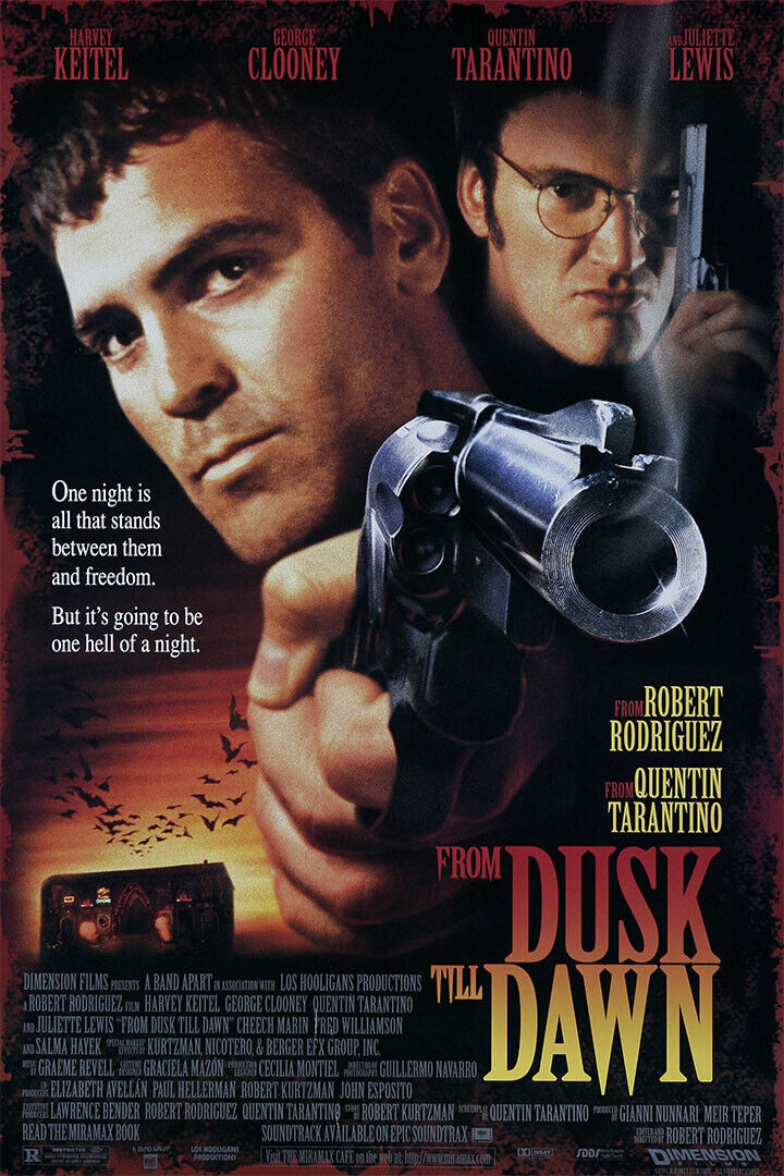 From Dusk Till Dawn Action Crime Movie Cinema Poster Wall Art Print Home Wall Decor - xonomax