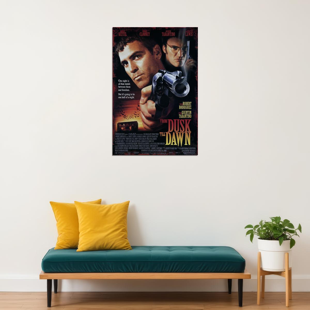From Dusk Till Dawn Action Crime Movie Cinema Poster Wall Art Print Home Wall Decor - xonomax