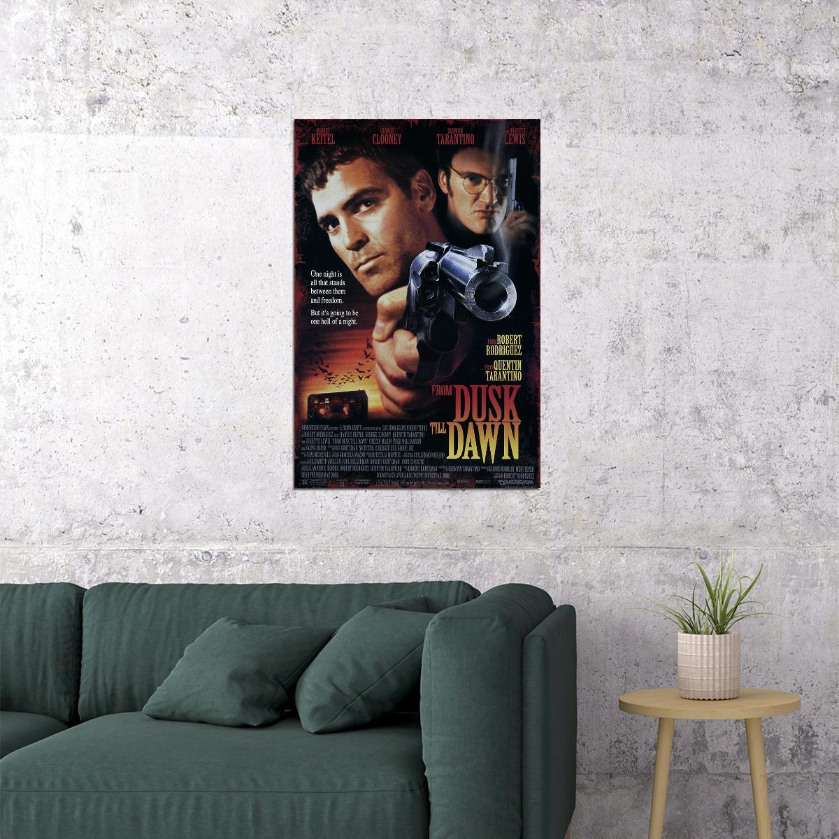 From Dusk Till Dawn Action Crime Movie Cinema Poster Wall Art Print Home Wall Decor - xonomax