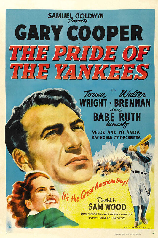 The Pride Of The Yankees Biography Sports Film Movie Poster Wall Art Print Home Wall Decor - xonomax