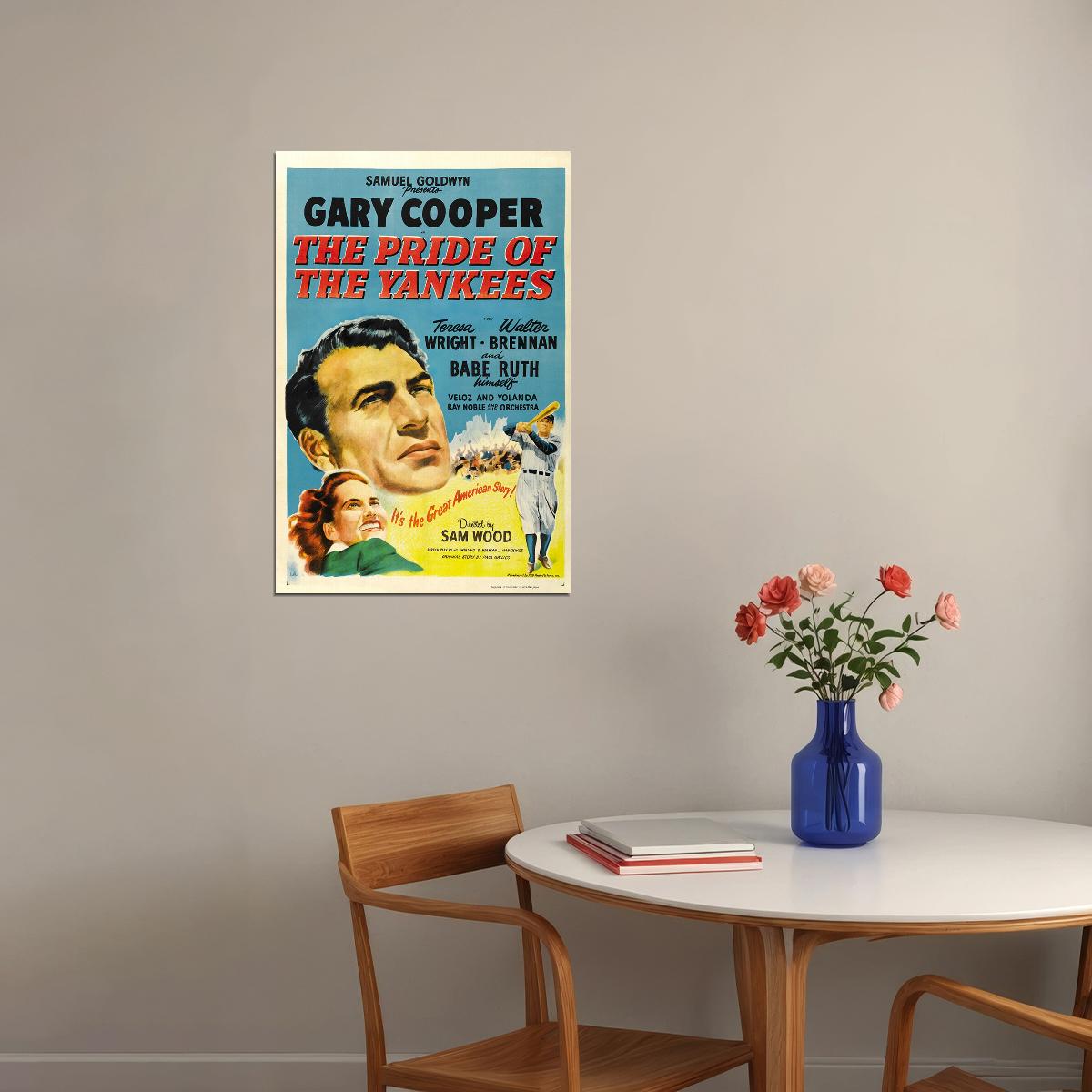 The Pride Of The Yankees Biography Sports Film Movie Poster Wall Art Print Home Wall Decor - xonomax
