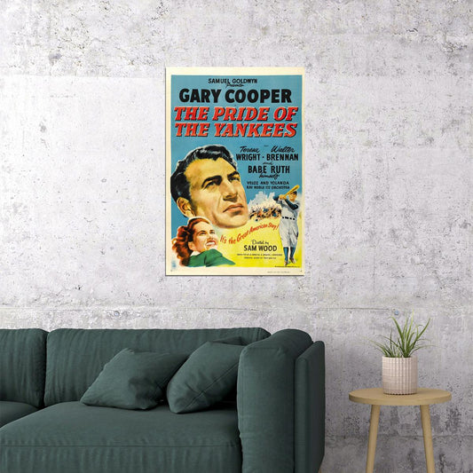 The Pride Of The Yankees Biography Sports Film Movie Poster Wall Art Print Home Wall Decor - xonomax