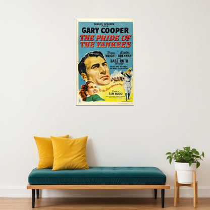 The Pride Of The Yankees Biography Sports Film Movie Poster Wall Art Print Home Wall Decor - xonomax