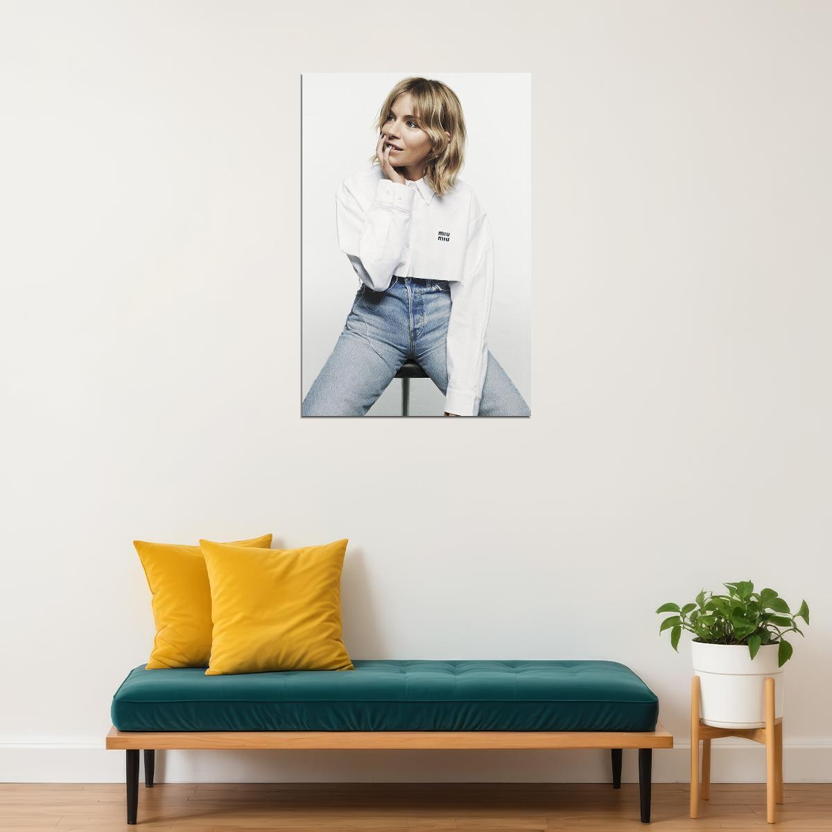 Sienna Miller Celebrity British Actor Fashion Model Poster Wall Art Print Home Wall Decor - xonomax