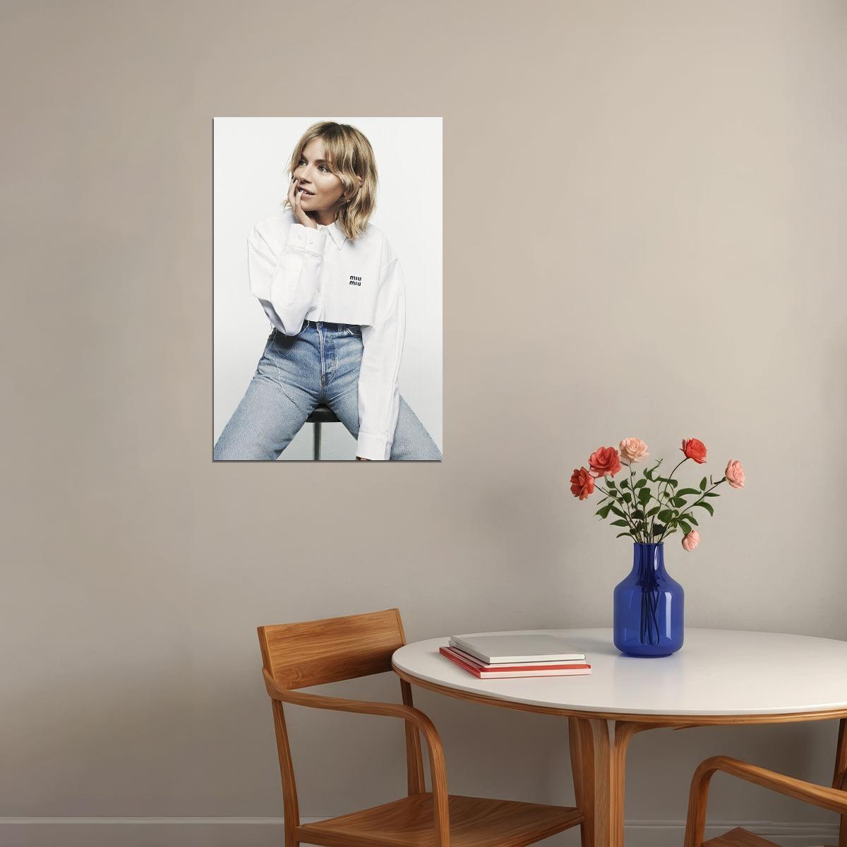 Sienna Miller Celebrity British Actor Fashion Model Poster Wall Art Print Home Wall Decor - xonomax