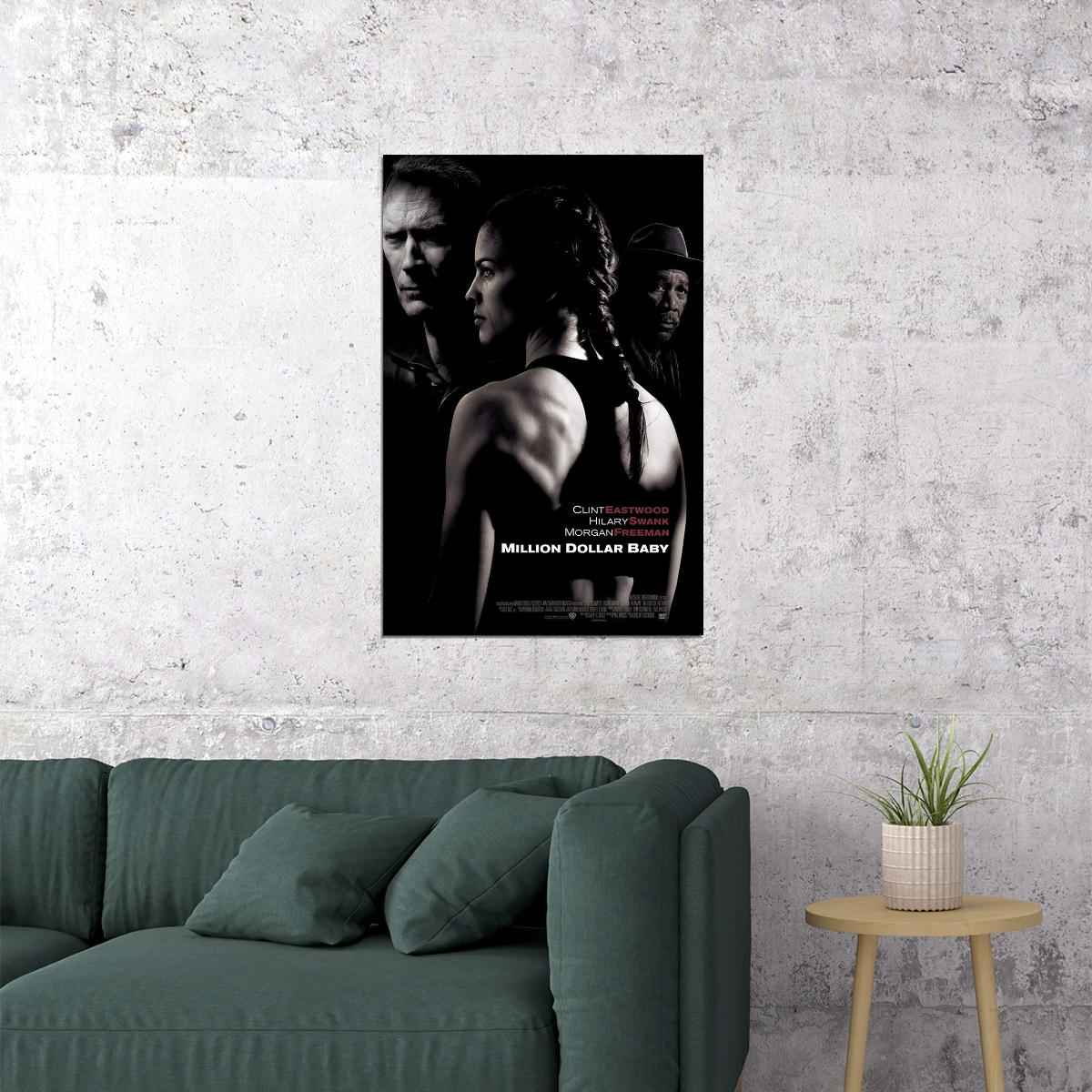 Million Dollar Baby Drama Sports Cinema Film Movie Poster Wall Art Print Home Wall Decor - xonomax
