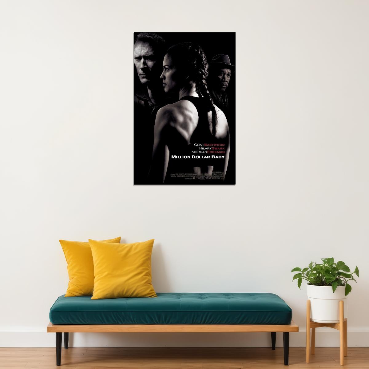 Million Dollar Baby Drama Sports Cinema Film Movie Poster Wall Art Print Home Wall Decor - xonomax