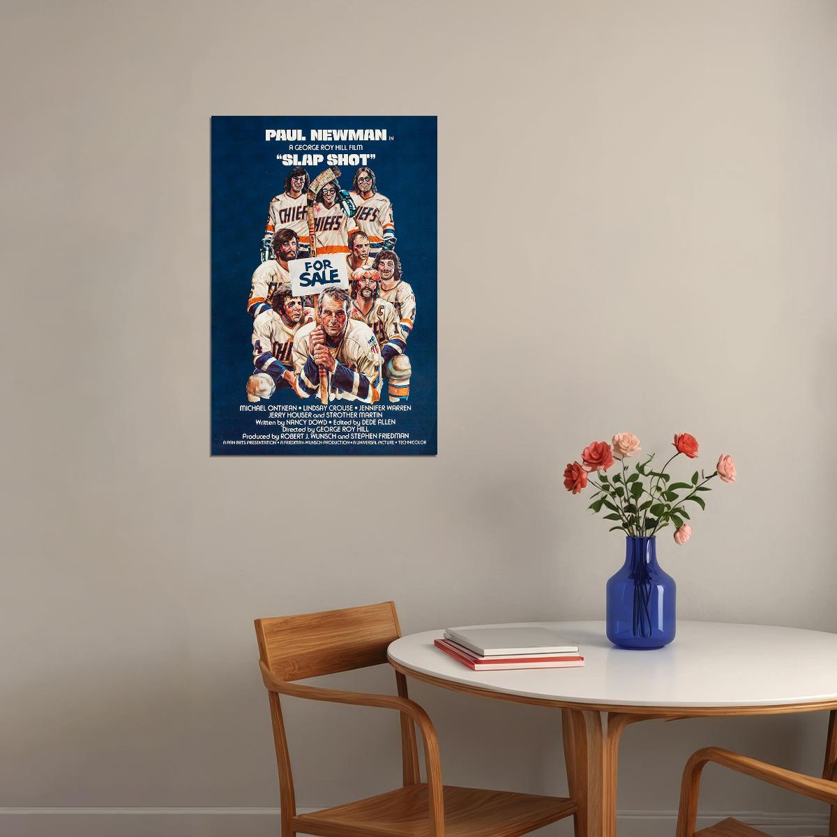 Slap Shot 1977 Drama Comedy Sports Cinema Film Movie Poster Wall Art Print Home Wall Decor - xonomax