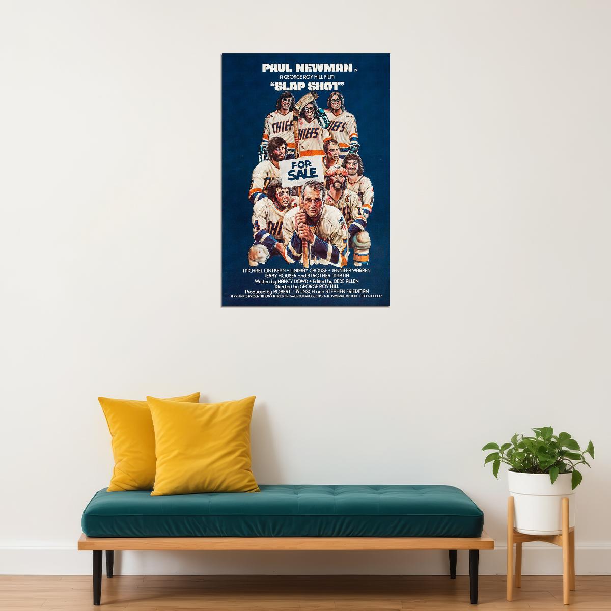 Slap Shot 1977 Drama Comedy Sports Cinema Film Movie Poster Wall Art Print Home Wall Decor - xonomax