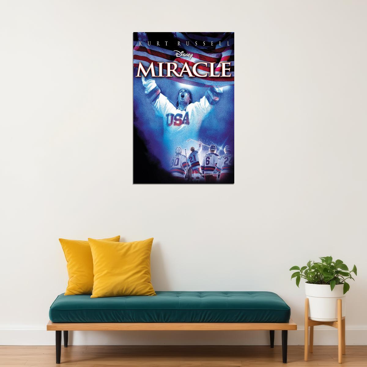 Miracle 2004 Biography Sports History Cinema Film Movie Poster Wall Art Print Home Wall Decor - xonomax